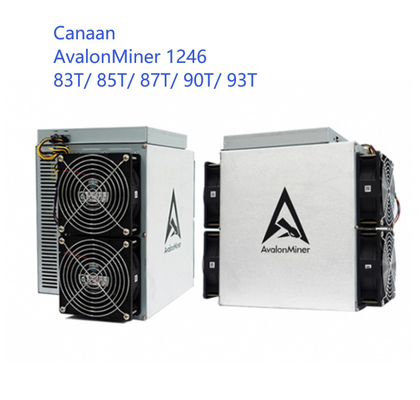 Algorithme de Machine Canaan A1246 87T 85T 83T SHA 256 de mineur d'Avalon 1246 95T 93T 90T BTC