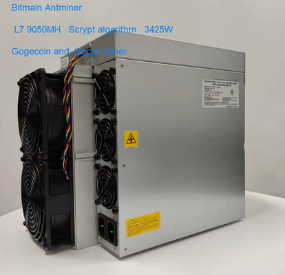 Mineur 3425W d'algorithme d'Antminer L7 9300mh Scrypt pour LTC+ Dogecoin